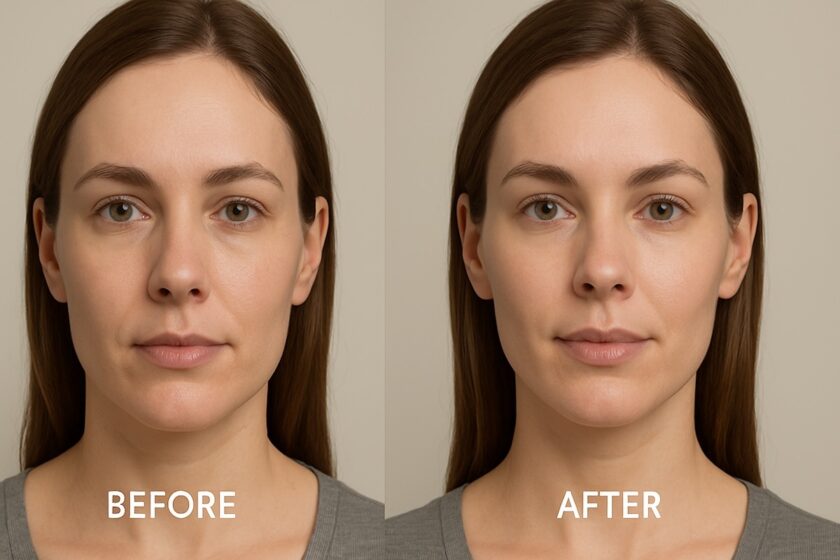 Risultati visibili prima e dopo il trattamento filler contorno viso