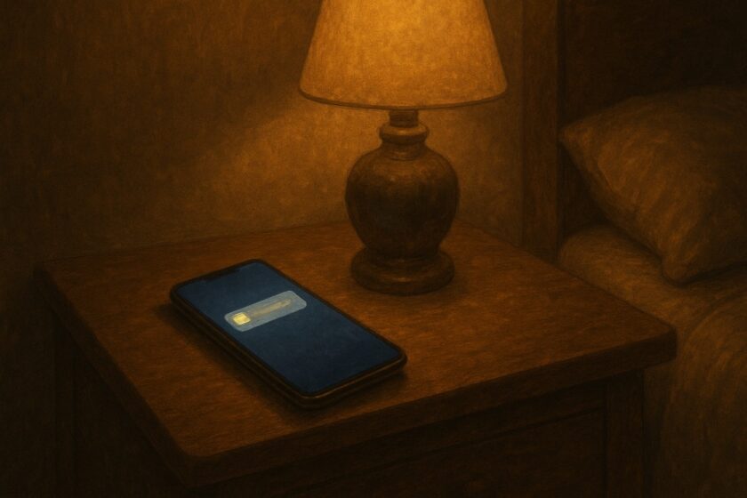 Messaggi della buonanotte: immagine intima di un messaggio ricevuto la sera