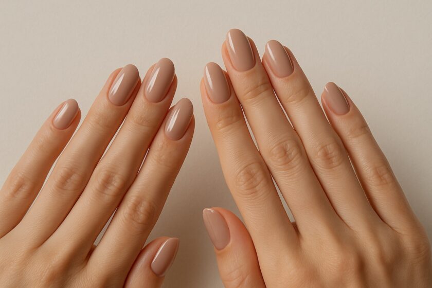 Mani con smalto applicato in modo perfetto